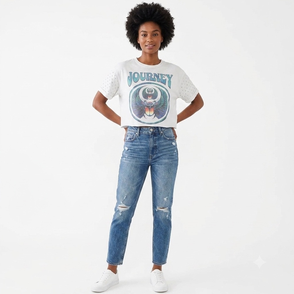 Journey Embellished Band Tee Shirt